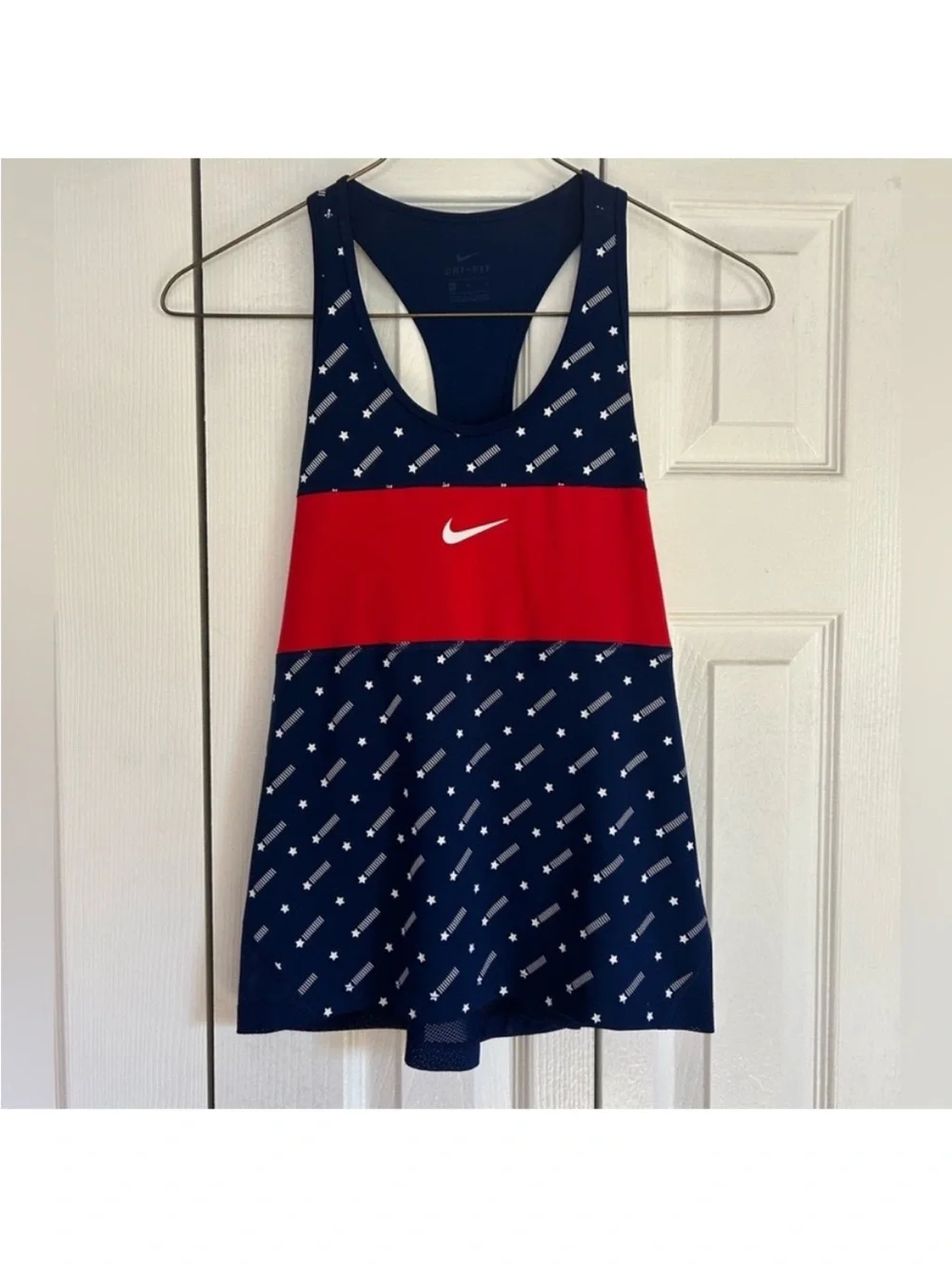 Nike Navy and Red Performance Racerback Tank